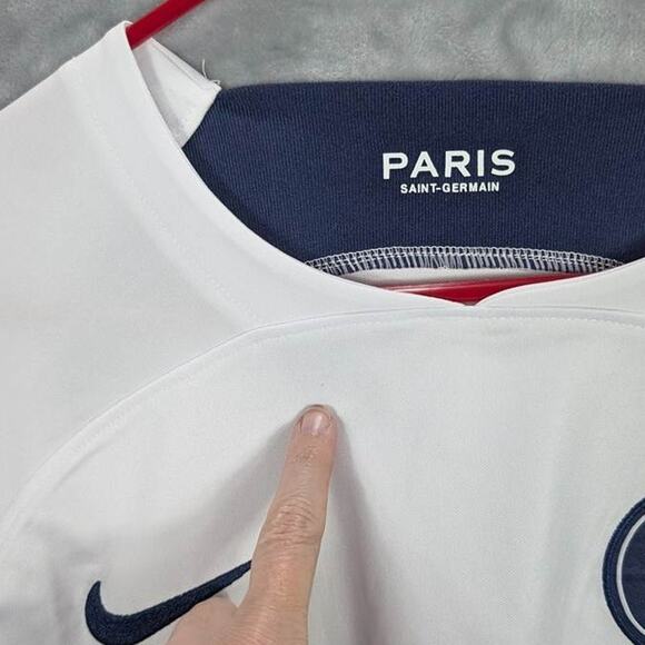 Nike Soccer Jersey Mens Medium White Colorblock Dri-FIT Paris Saint-Germain - Picture 7 of 13